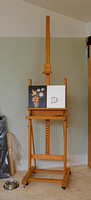 early paintings sitting on the easel