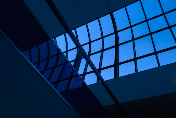 Blue building- atrium - evening